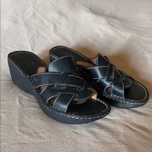 BORN Tarpon Woven Leather Slide Sandal
